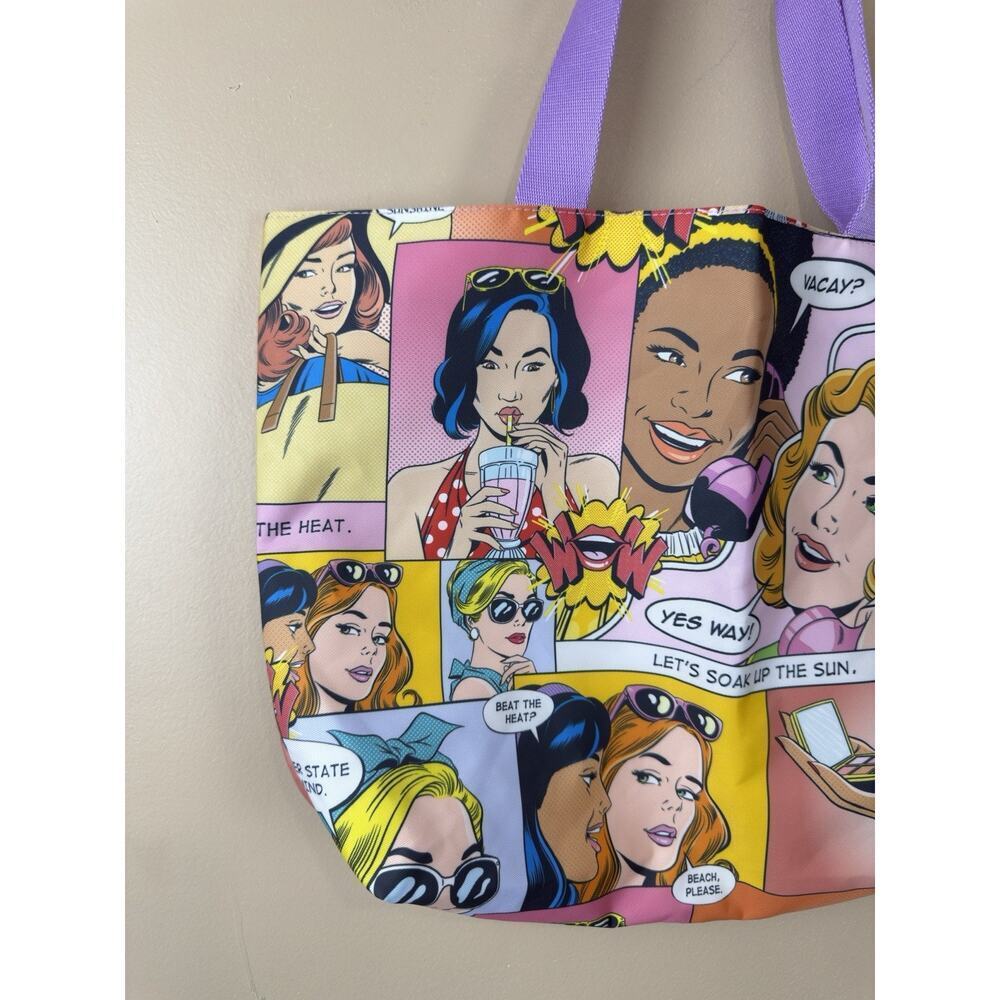 Estee Lauder "Let's Soak Up The Sun" Print Makeup Tote Bag with Strap - Picture 2 of 9